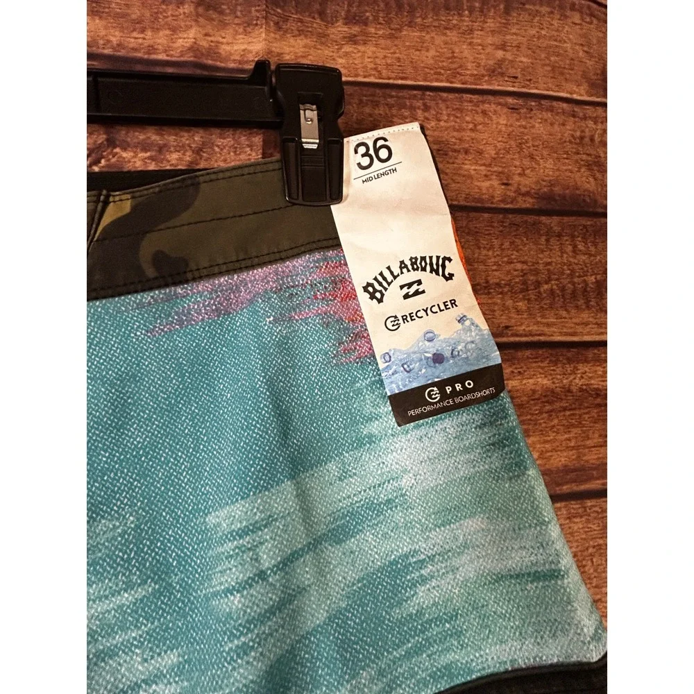 Billabong Mens Fifty50 Pro Recycler Boardshorts Camo‎ Abstract 36 NEW Surf Swim